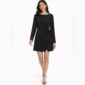 The Kooples Silk Black Dress with Lace Inset